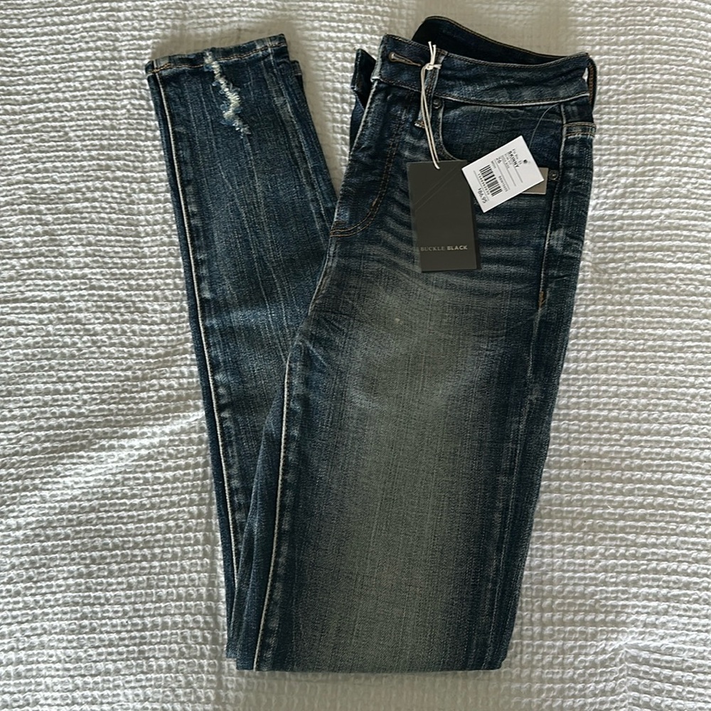 Buckle Black Skinny Jeans